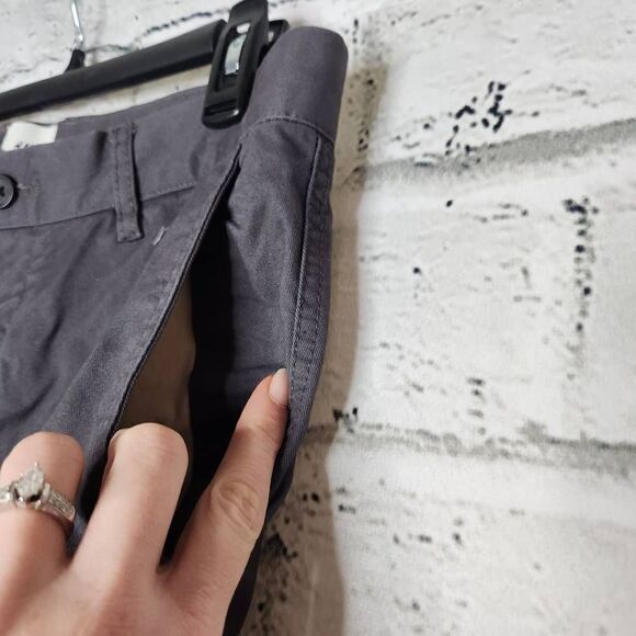 H&M Mid-Rise Straight-Leg Solid Skinny Fit Stretch Trouser Pants Gray Size 31 NW - Picture 5 of 12